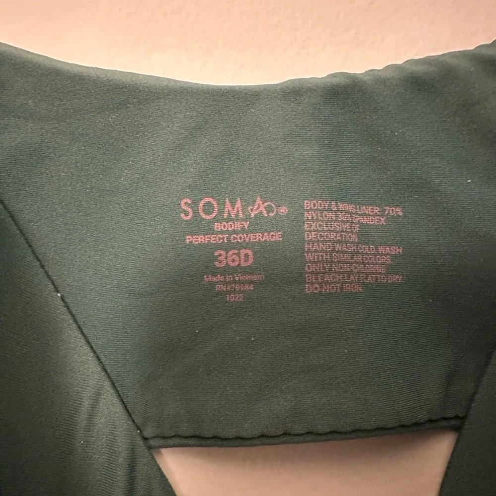 Soma Bodify Front Close Perfect Coverage Bra Green Size 36D